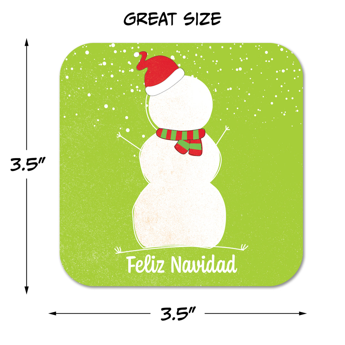 Coaster: Holiday, Christmas Feliz Navidad Snowman - Pack of 6