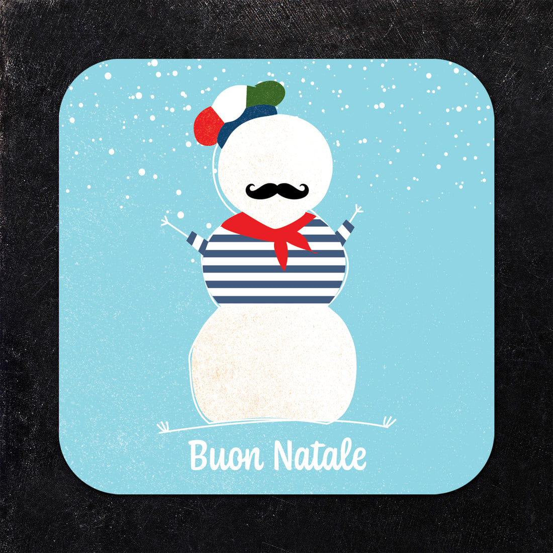 Coaster: Holiday, Christmas Buon Natale Snowman - Pack of 6