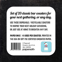 Coaster: Holiday, Christmas Buon Natale Snowman - Pack of 6