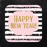 Coaster: Holiday, New Years Eve Happy New Year! - Pack of 6