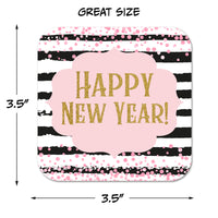 Coaster: Holiday, New Years Eve Happy New Year! - Pack of 6