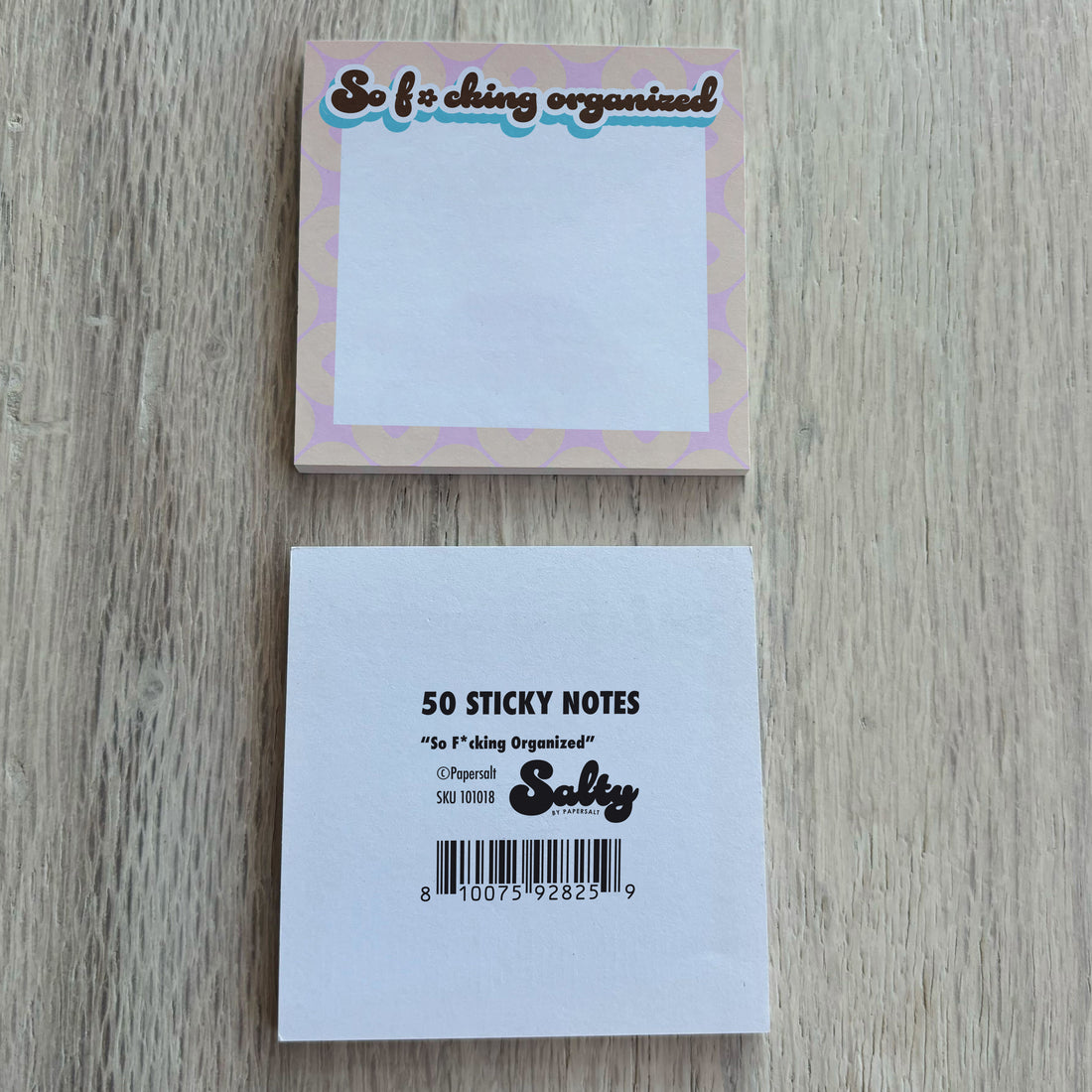 Sticky Note: Salty, So F*cking Organized - Pack of 6