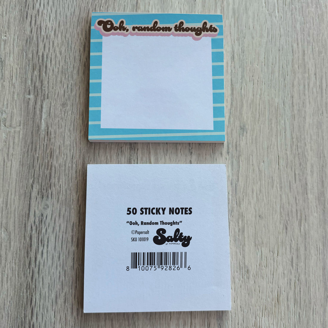 Sticky Note: Salty, Ooh, Random Thoughts - Pack of 6
