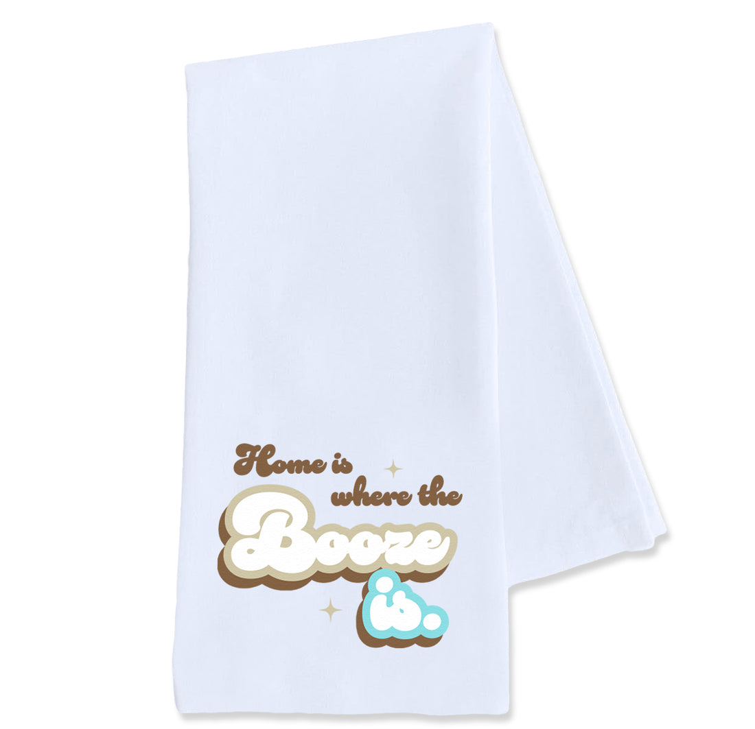 Tea Towel: Salty, Home is Where the Booze Is - Pack of 6