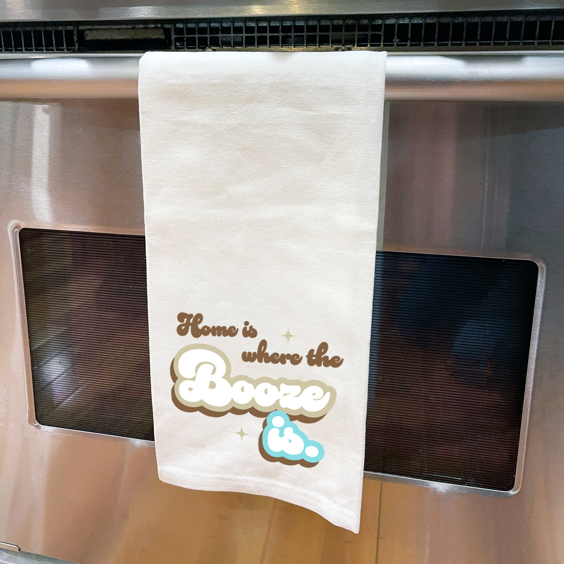 Tea Towel: Salty, Home is Where the Booze Is - Pack of 6