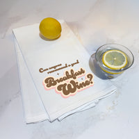 Tea Towel: Salty, Can Anyone Reccomend a Good Breakfast Wine? - Pack of 6