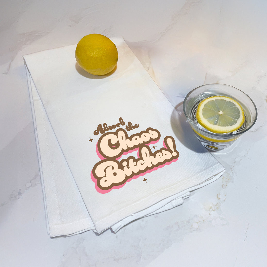 Tea Towel: Salty, Absorb the Chaos Bitches - Pack of 6