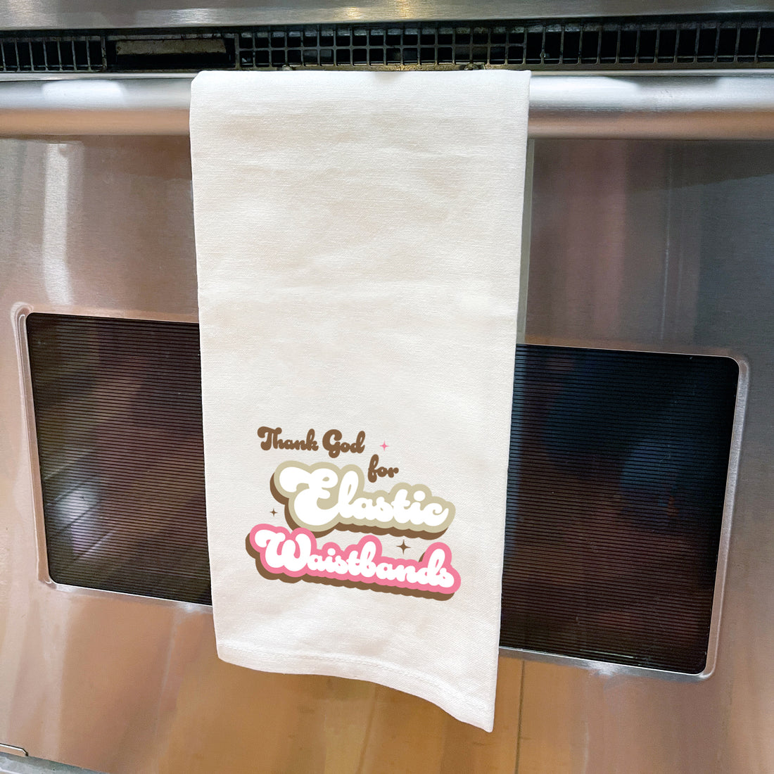 Tea Towel: Salty, Thank God for Elastic Waistbands - Pack of 6