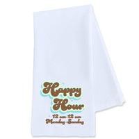 Tea Towel: Salty, Happy Hour 12am-12am - Pack of 6