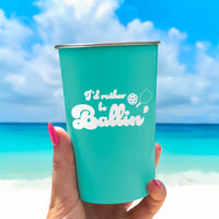 Pint Glass: Salty, I'd Rather Be Ballin' - Pack of 6