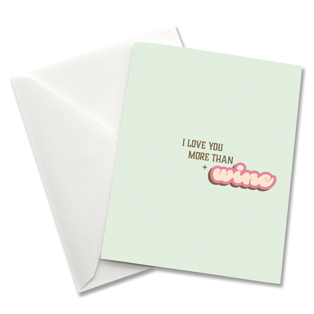 Greeting Card: Salty, I love you more than wine - Pack of 6