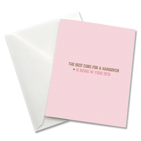 Greeting Card: Salty, The best cure for a hangover - Pack of 6