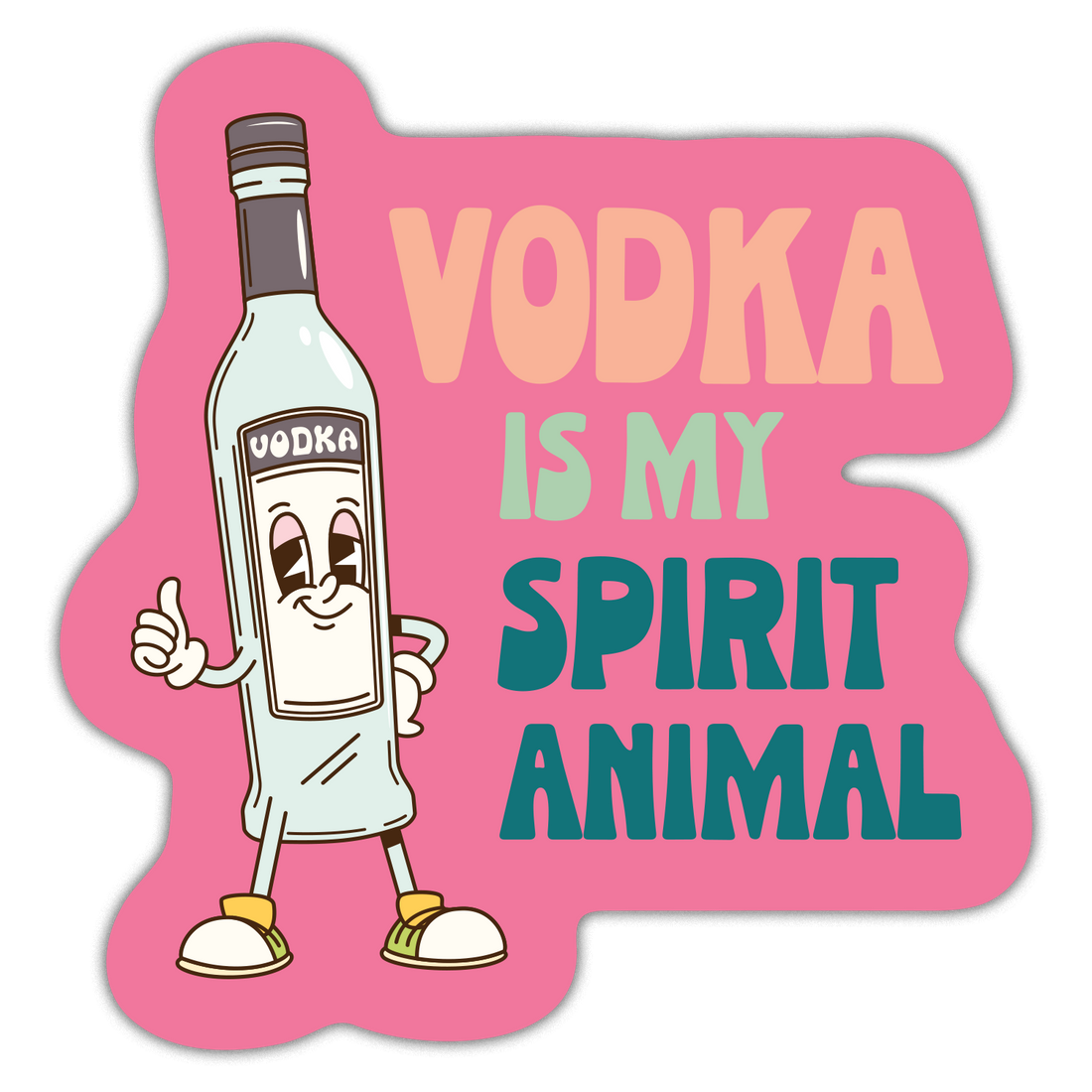 Sticker: Vodka Is My Spirit Animal - Pack of 25