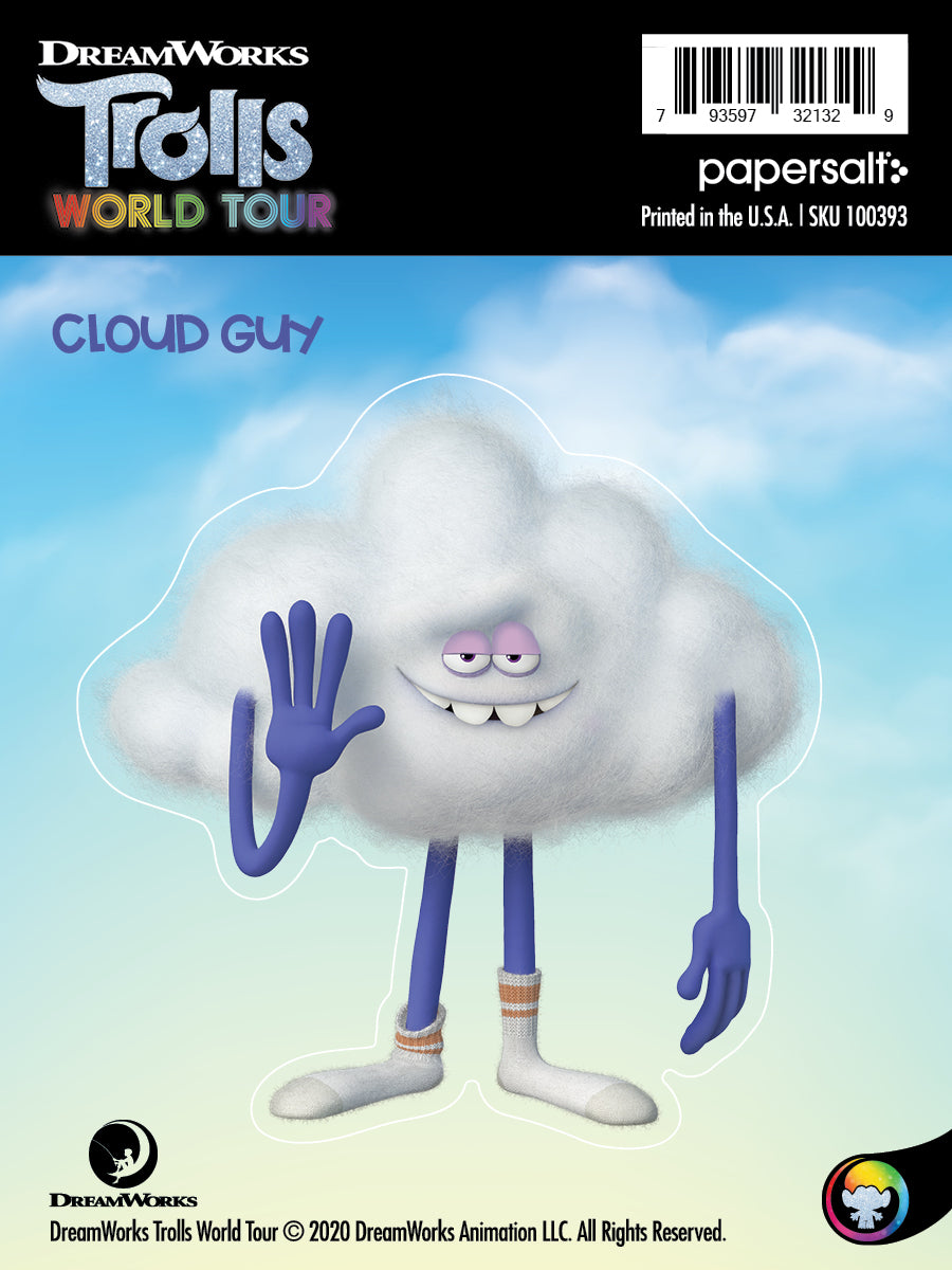 Sticker: Trolls, Cloud Guy - Pack of 25