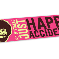 Bumper Sticker: Bob Ross, "Happy Accidents" - Pack of 6