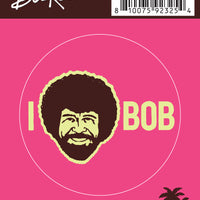 Sticker: Bob Ross, "I Heart Bob" - Pack of 25
