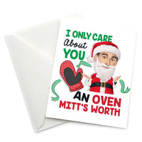 Greeting Card: The Office, I Only Care About You an Oven Mitt's Worth - Pack of 6