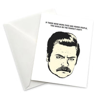 Greeting Card: Parks and Rec, If There Were More Food and Fewer People - Pack of 6