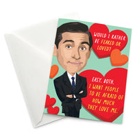 Greeting Card: The Office, Would I Rather be Feared or Loved - Pack of 6