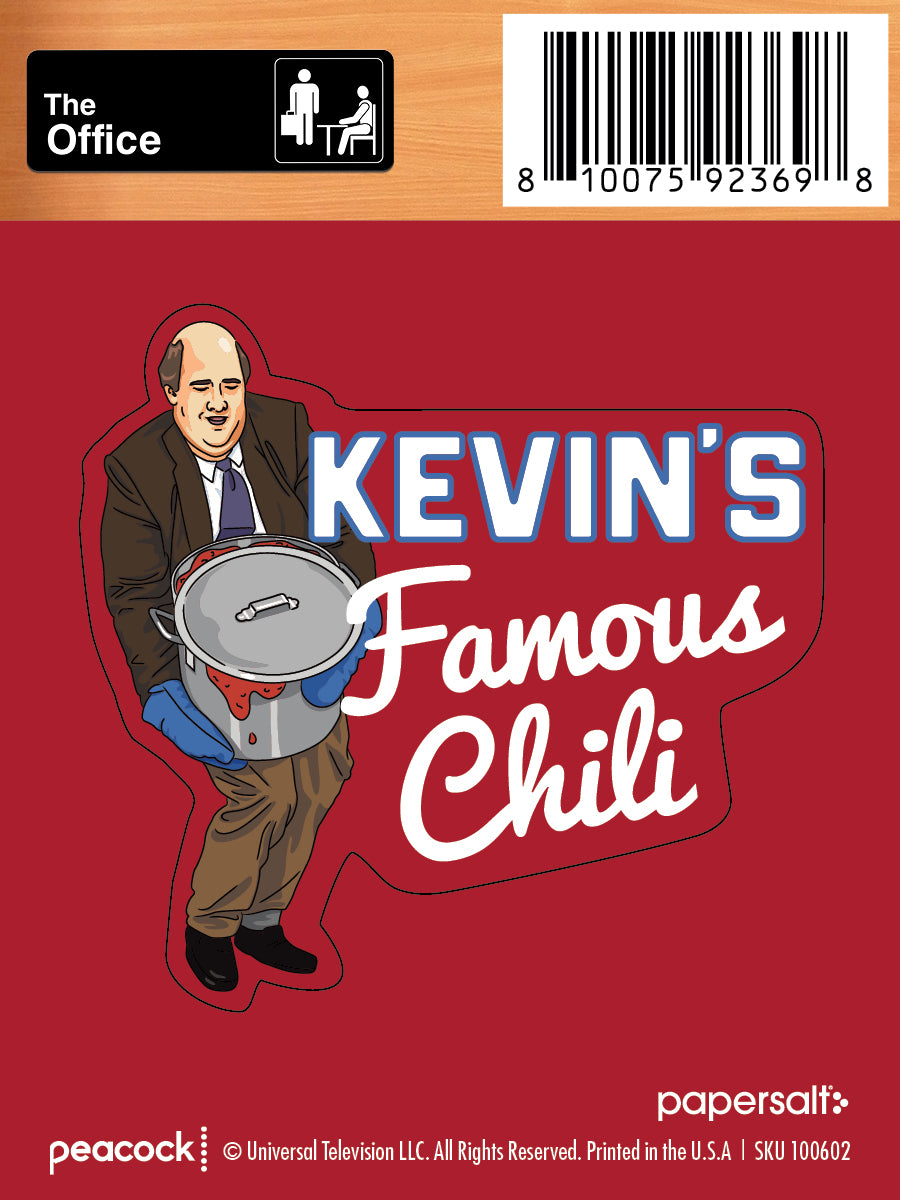 Sticker: The Office, Kevin’s Famous Chili - Pack of 25