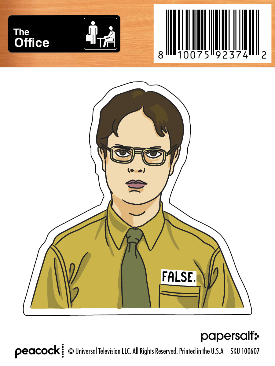 Sticker: The Office, False - Pack of 25