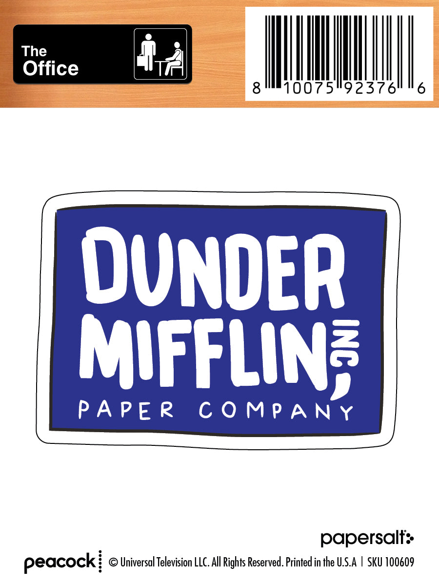 Sticker: The Office, Dunder Mifflin Paper Company - Pack of 25