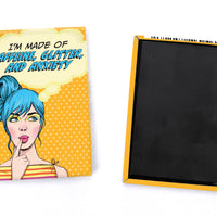 Magnet: Pop Life, I'm Made of Caffeine Anxiety and Glitter - Pack of 6