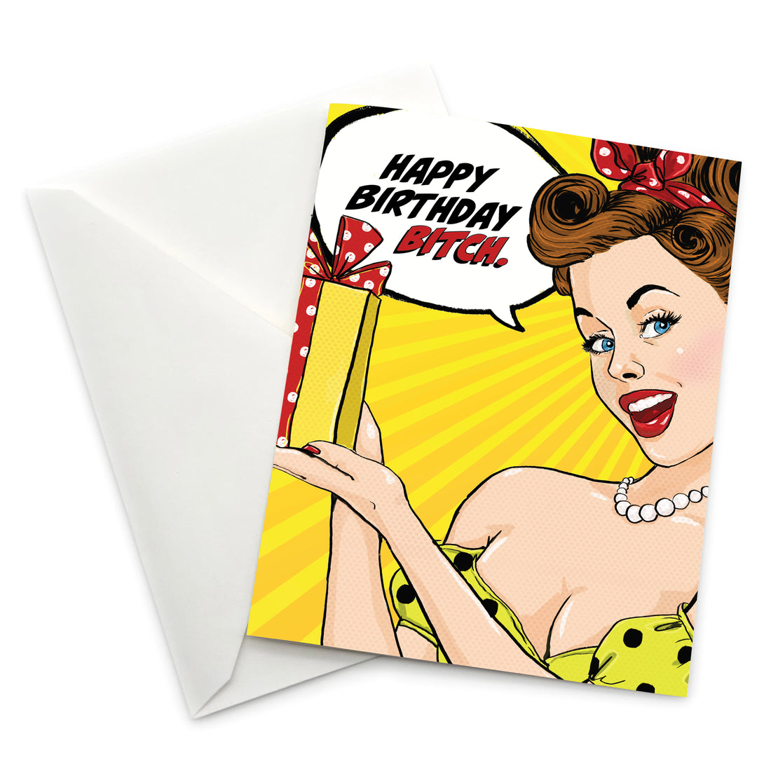 Greeting Card: Pop Life, Happy Birthday Bitch - Pack of 6