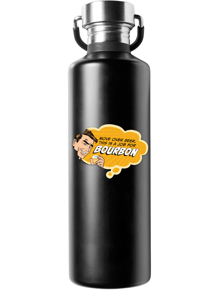 Sticker: Pop Life, Move Over Beer This is a Job for Bourbon - Pack of 25