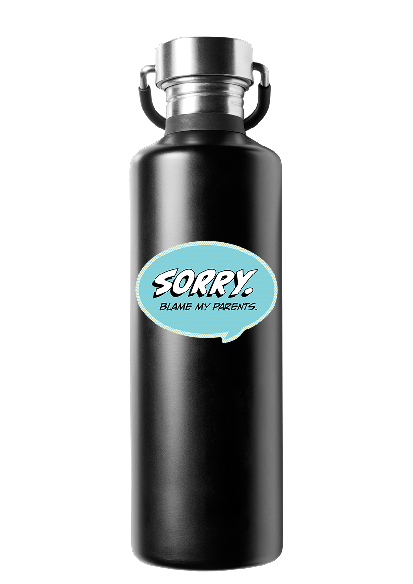 Sticker: Pop Life, Sorry Blame My Parents - Pack of 25