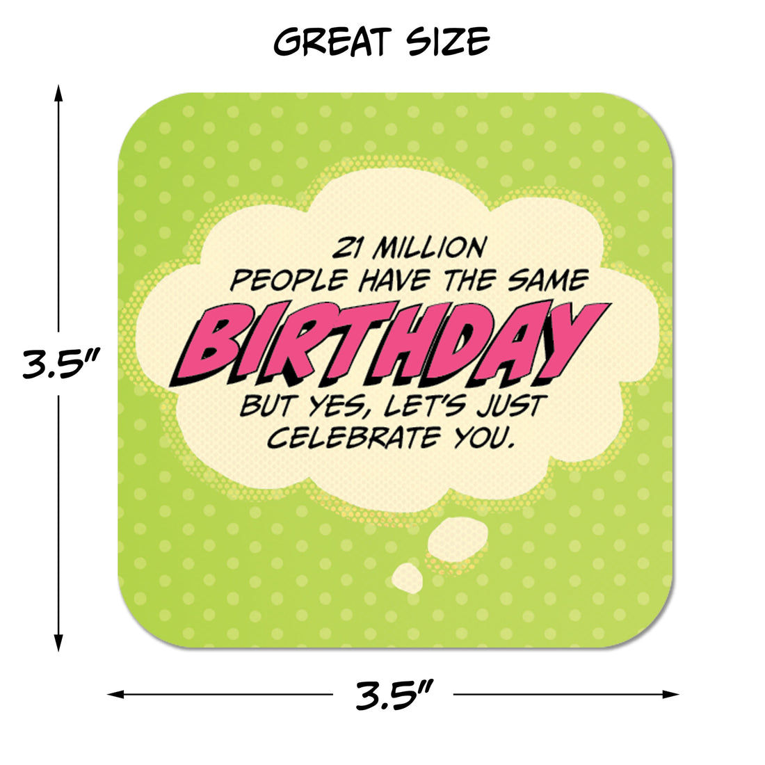 Coaster: Pop Life, 21 Million People Have the Same Birthday - Pack of 6