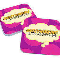 Coaster: Pop Life, Overthinking is my Superpower - Pack of 6