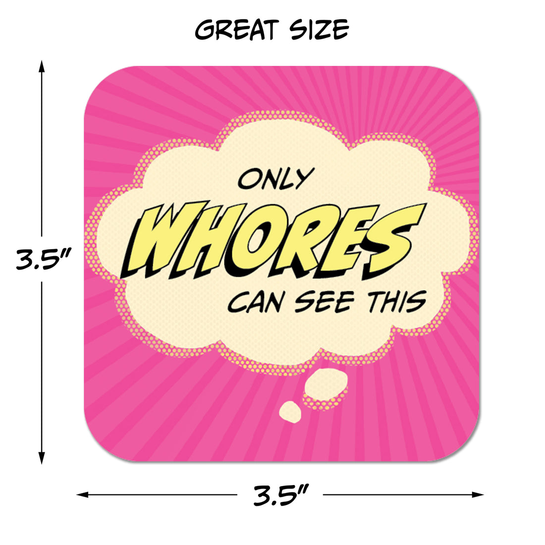 Coaster: Pop Life, Only Whores Can See This - Pack of 6