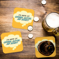 Coaster: Pop Life, I'm Made of Caffeine, Glitter, and Anxiety - Pack of 6