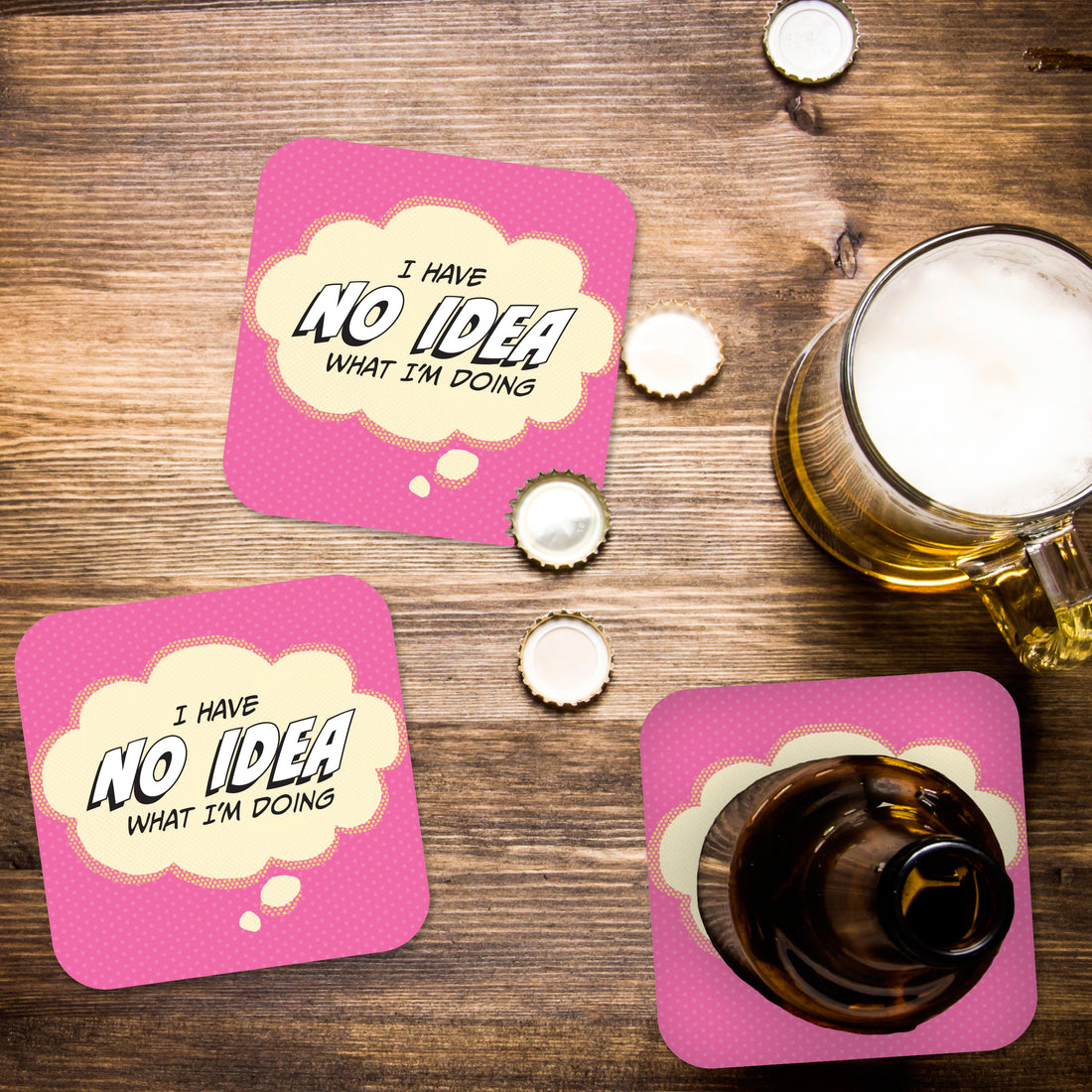 Coaster: Pop Life, I Have no Idea What I'm Doing - Pack of 6