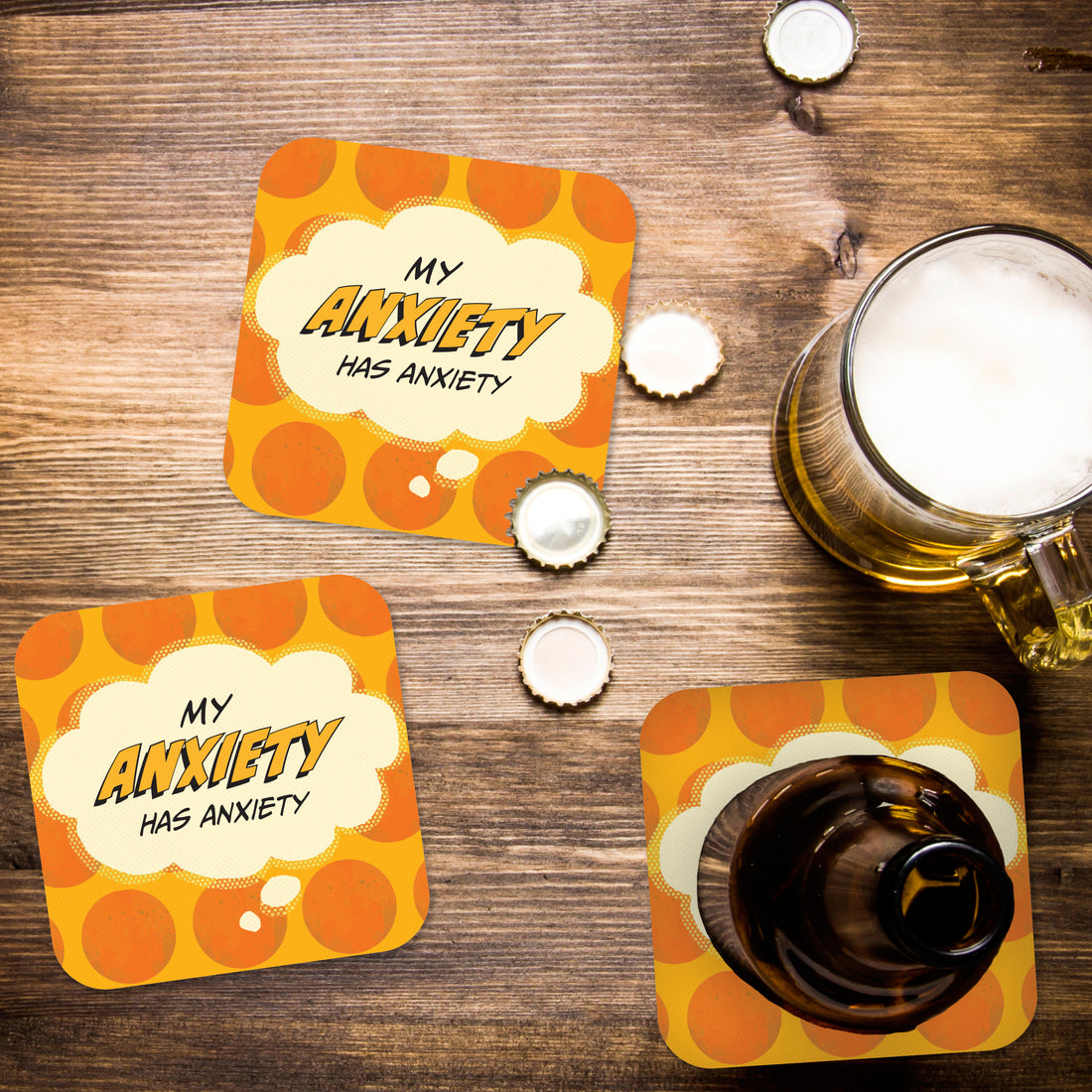 Coaster: Pop Life, My Anxiety has Anxiety - Pack of 6