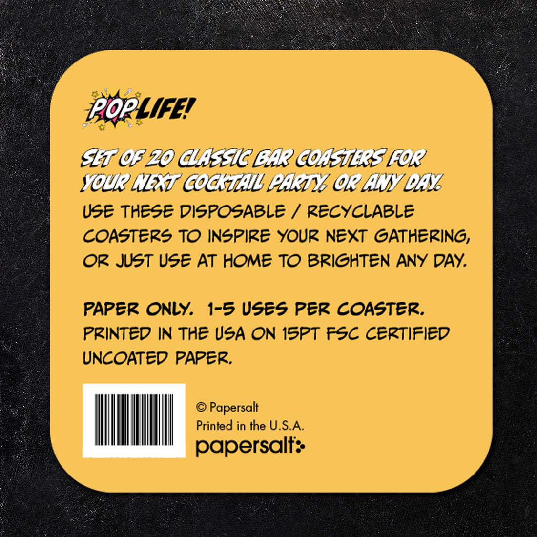 Coaster: Pop Life, My Cat and I Talk Shit About You - Pack of 6