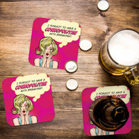Coaster: Pop Life, I Forgot to Have a Cosmopolitan with Breakfast - Pack of 6