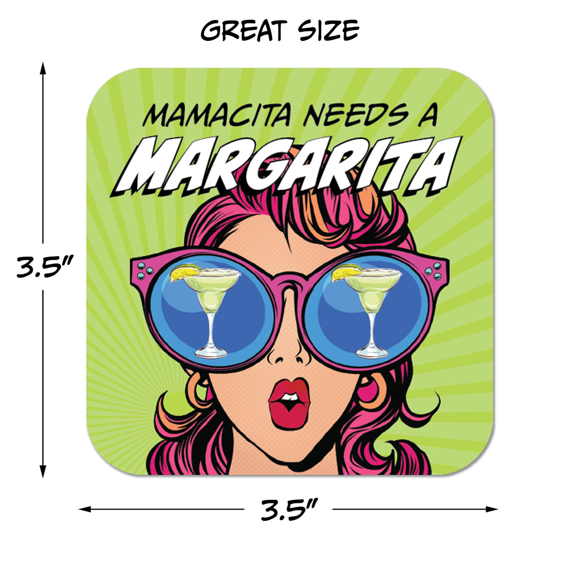 Coaster: Pop Life, Mamacita Needs a Margarita - Pack of 6