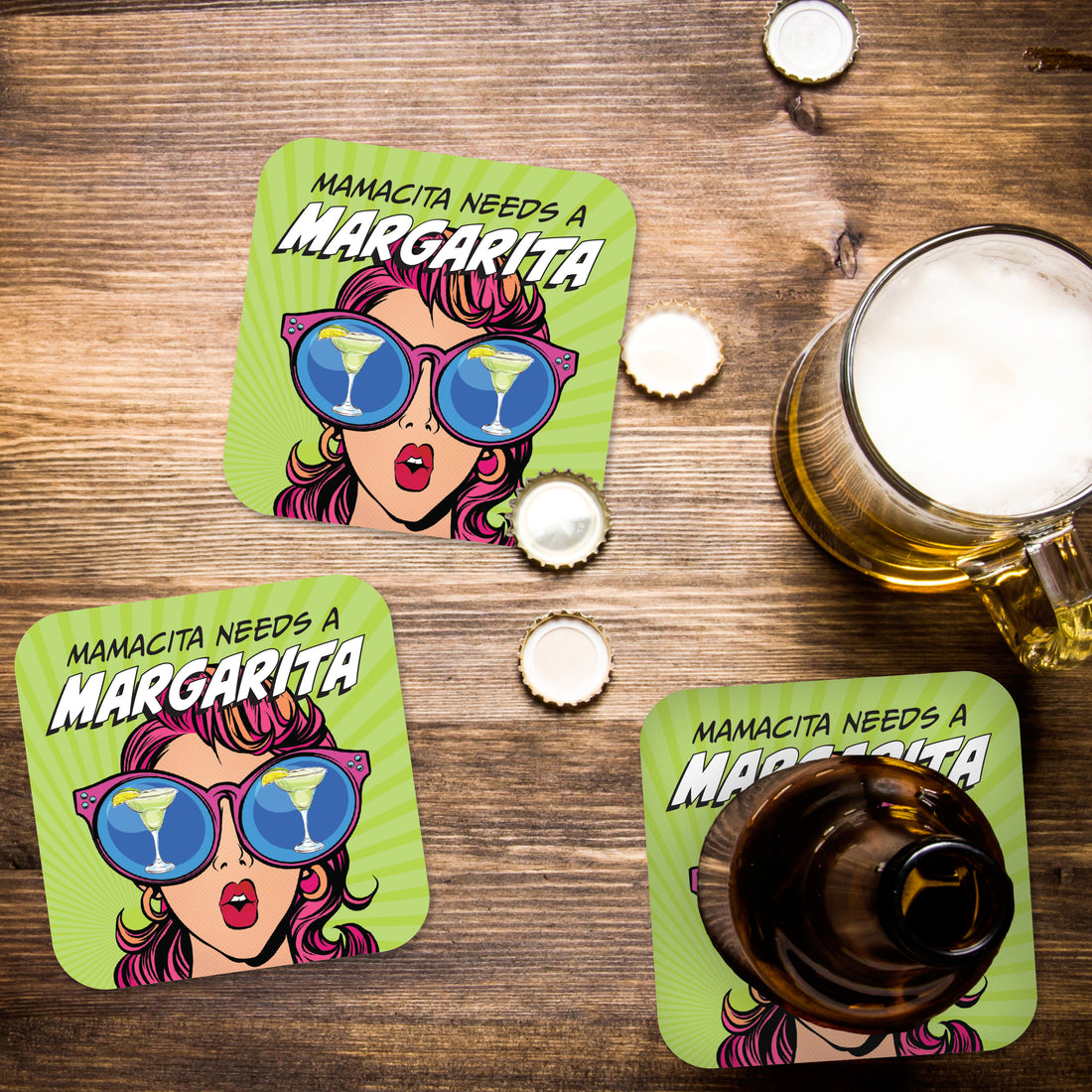 Coaster: Pop Life, Mamacita Needs a Margarita - Pack of 6
