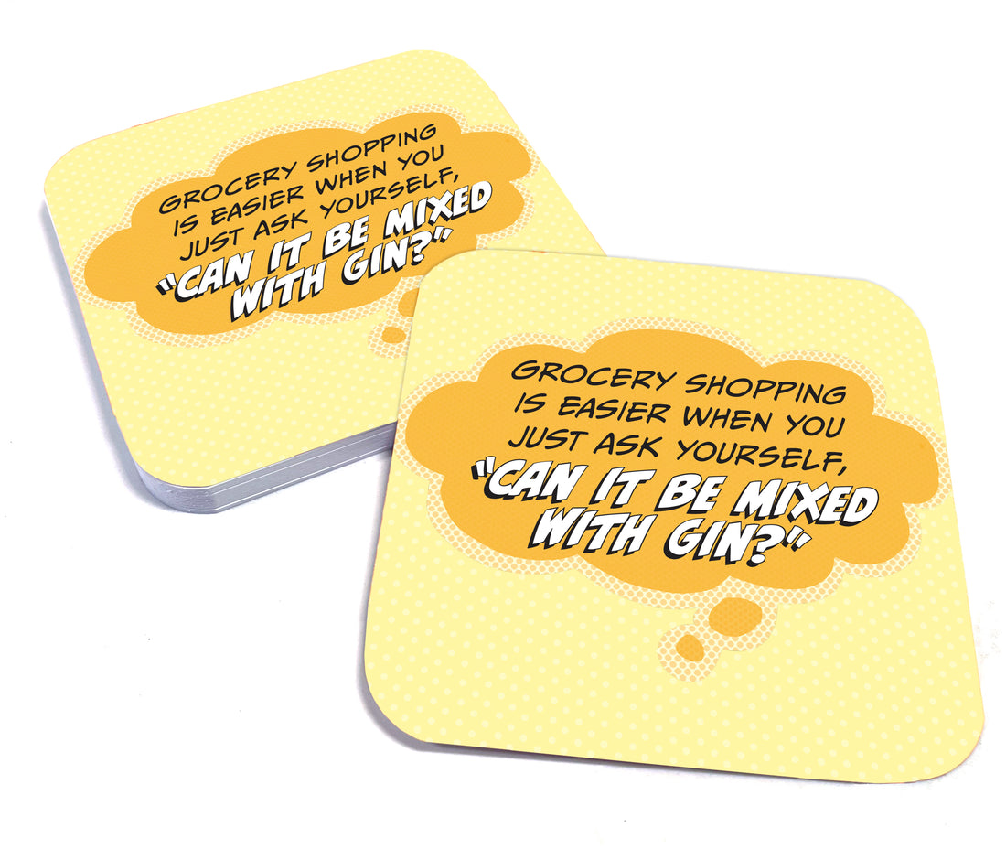 Coaster: Pop Life, Grocery Shopping is Easier When You Just Ask Yourself - Pack of 6