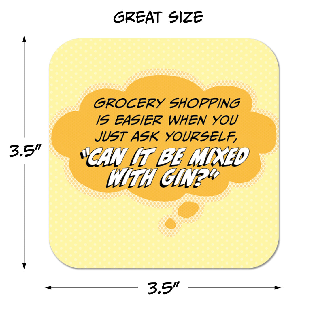 Coaster: Pop Life, Grocery Shopping is Easier When You Just Ask Yourself - Pack of 6