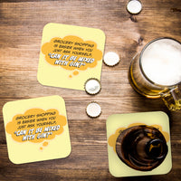 Coaster: Pop Life, Grocery Shopping is Easier When You Just Ask Yourself - Pack of 6