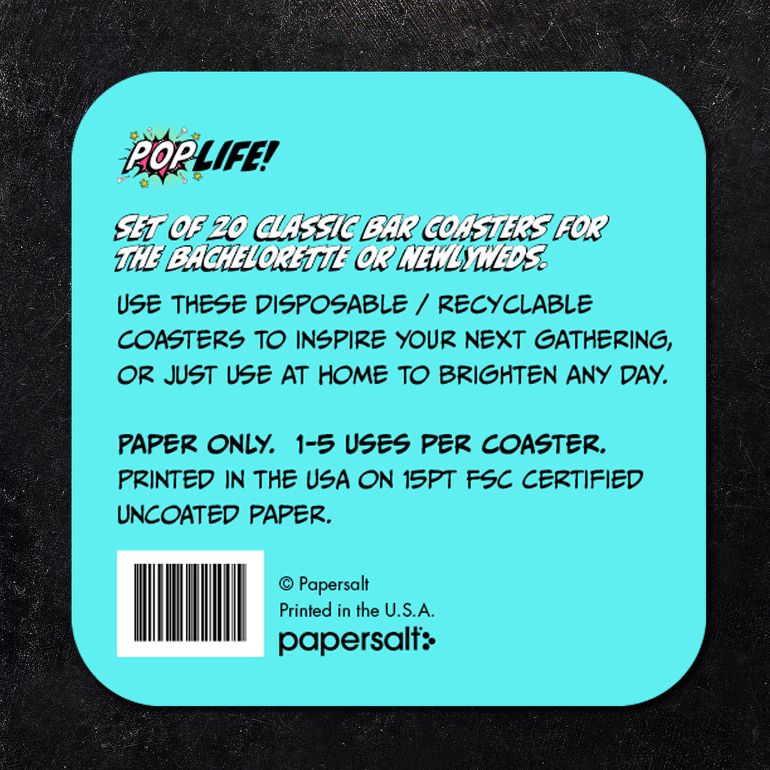 Coaster: Pop Life, Alcohol is The Answer. What Was the Question? - Pack of 6
