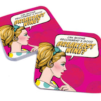 Coaster: Pop Life, Can Anyone Recommend a Good Breakfast Wine? - Pack of 6