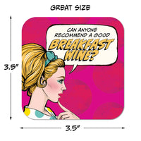 Coaster: Pop Life, Can Anyone Recommend a Good Breakfast Wine? - Pack of 6