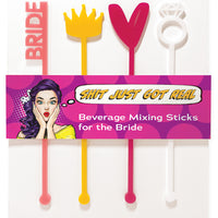 Stir Stick: Pop Life, Beverage Mixing Sticks for the Bride - Pack of 6