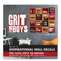 Wall Decal Set: Grit for Boys - Pack of 4