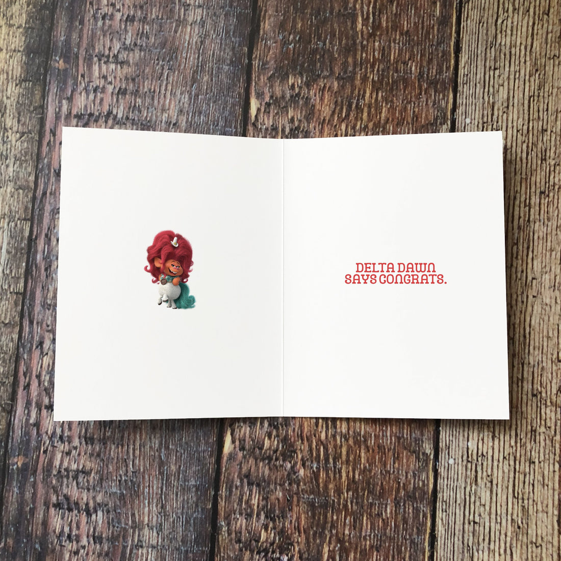 Greeting Card: Trolls, Delta Dawn It's Your Birthday Partner - Pack of 6