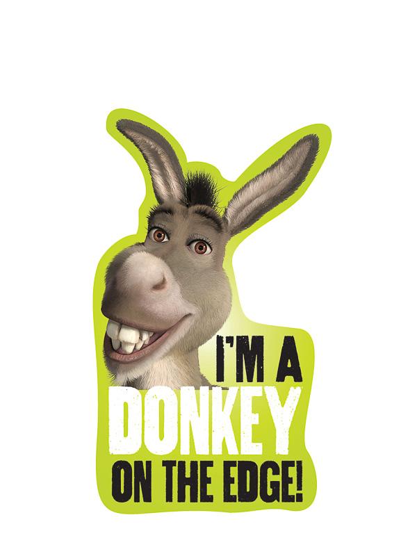 Sticker: Shrek, I'm a Donkey on the Edge - Pack of 25